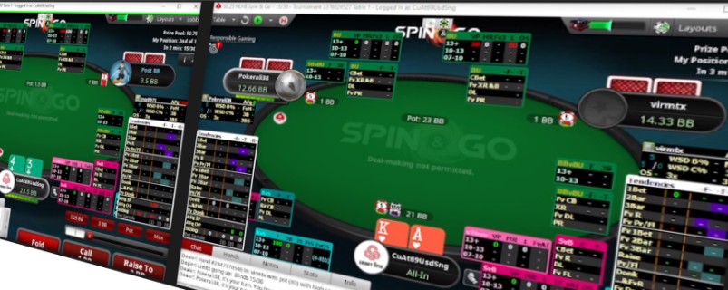 Spin & Go poker table on PokerStars