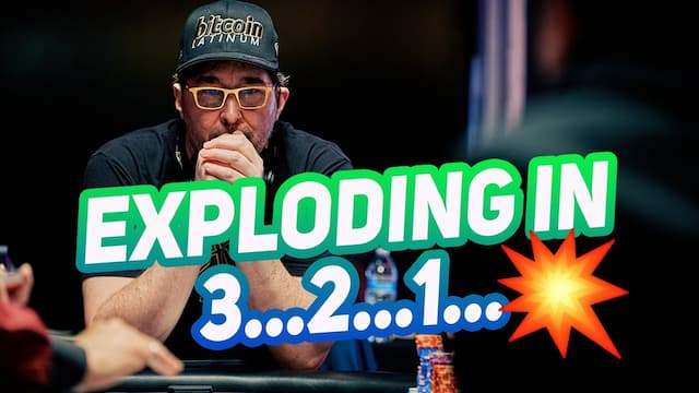 A YouTube thumbnail of a video showing Phil Hellmuth on tilt