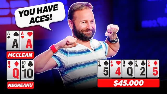 A YouTube thumbnail of Negreanu top 5 best poker reads video