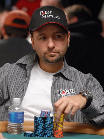 A picture of a poker player Daniel Negreanu