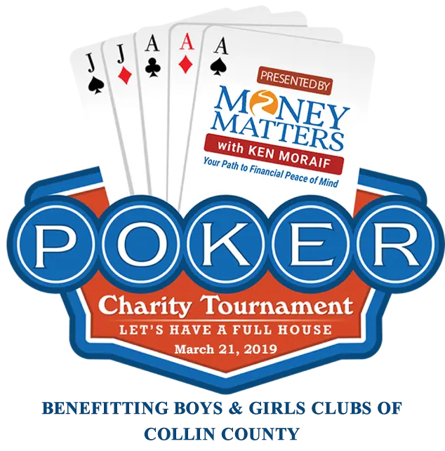 A picture of a charity poker event logo