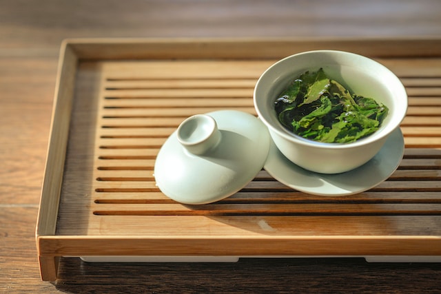 A picture of a green tea brewing as a representation of an alternative for coffee