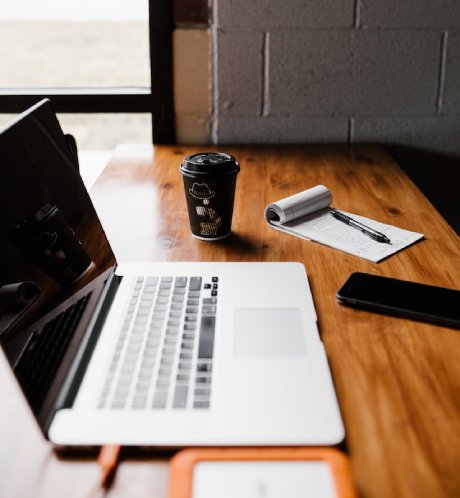 A picture of a laptop, studying station 